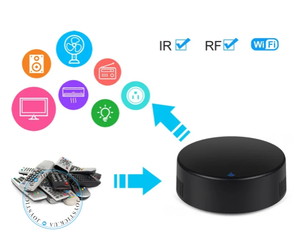 Розумний Wi-Fi пульт дистанційного керування RF та IR 433/315МГц Tuya Smart Круглий — Колір Чорний